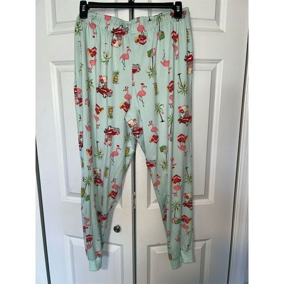 Pajamarama Women's XL Holiday Flamingo Pajama Pants Multicolor - Picture 7 of 7